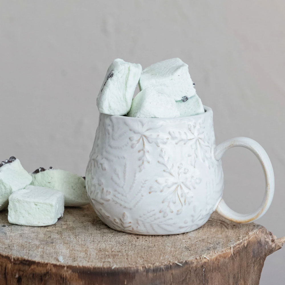 16 oz Embossed Snowflake Mug