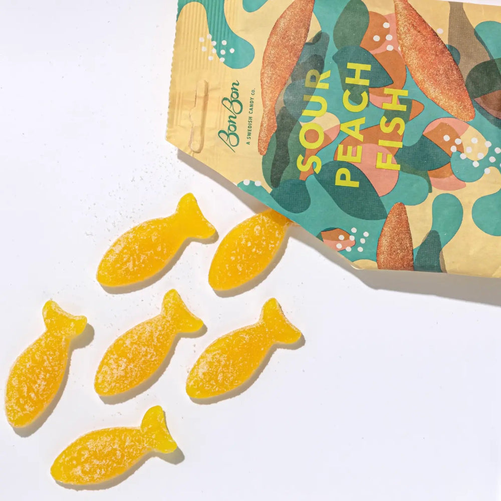 Sour Peach Fish Candy