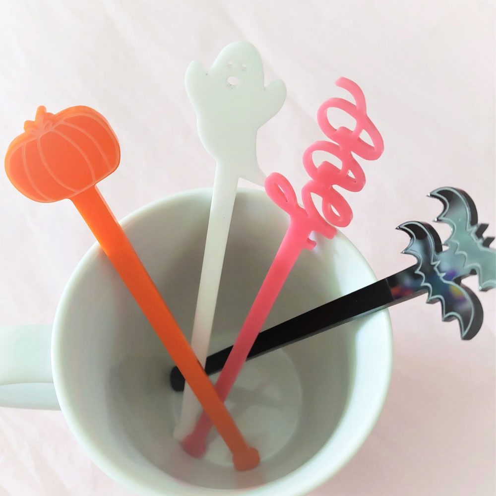 Halloween Acrylic Drink Stirrers