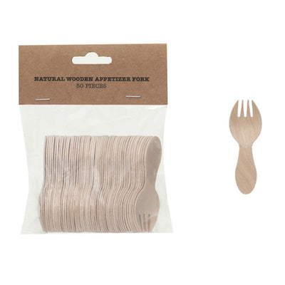 Natural Wooden Appetizer Spork