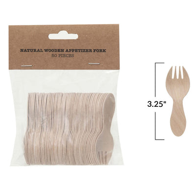 Natural Wooden Appetizer Spork