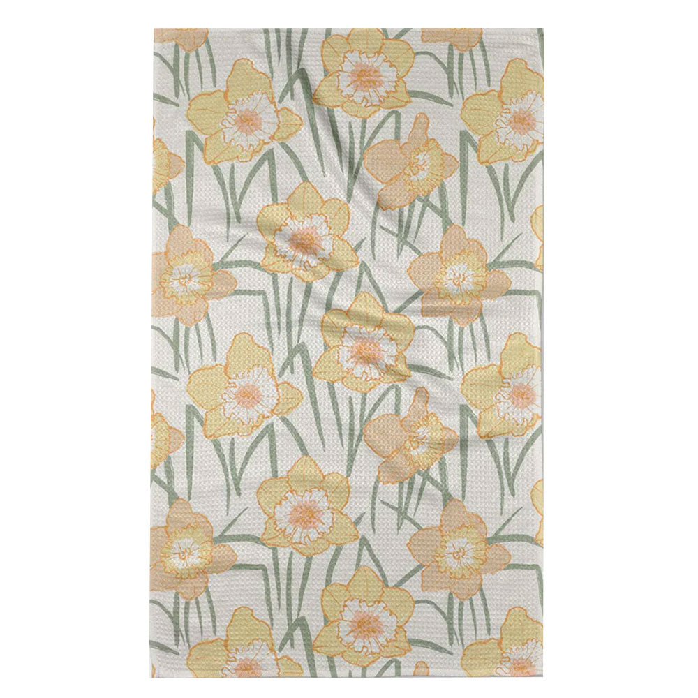 Spring Daffodil Fields Kitchen Tea Towel