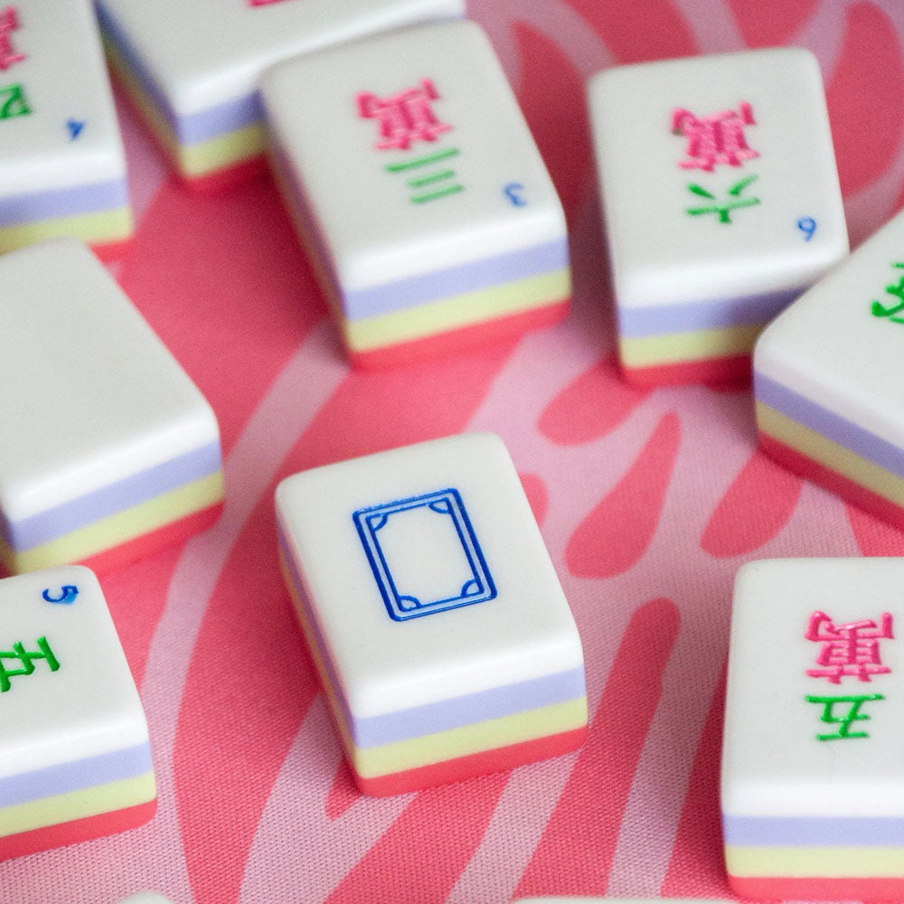 Pink Spring Mahjong Tiles