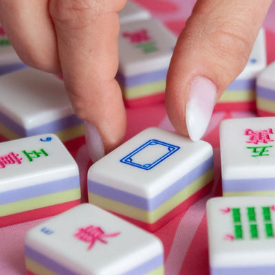 Pink Spring Mahjong Tiles