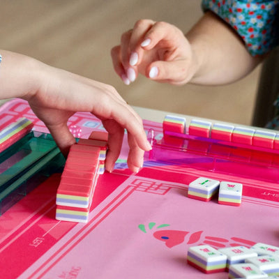 Pink Spring Mahjong Tiles
