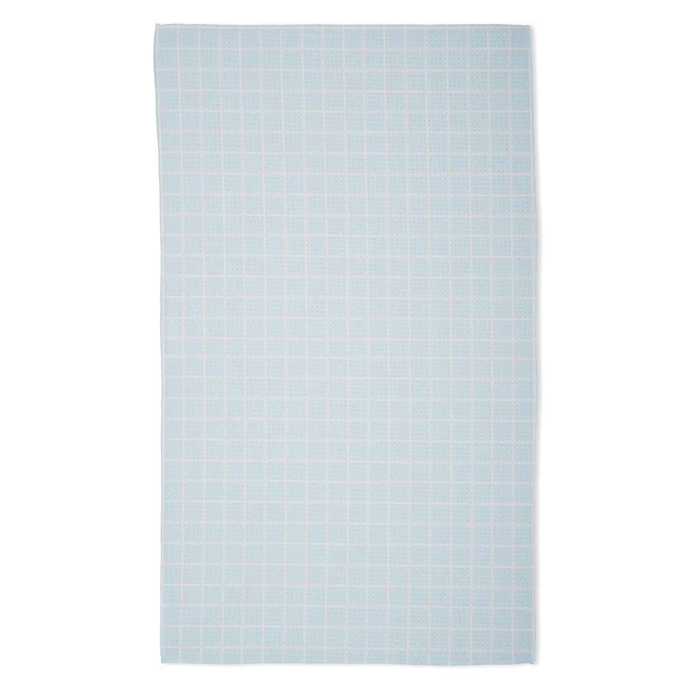 Summer Grid Blue Kitchen Tea Towel