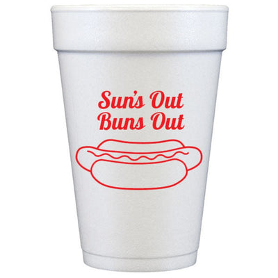 Sun’s Out, Buns Out Foam Cups