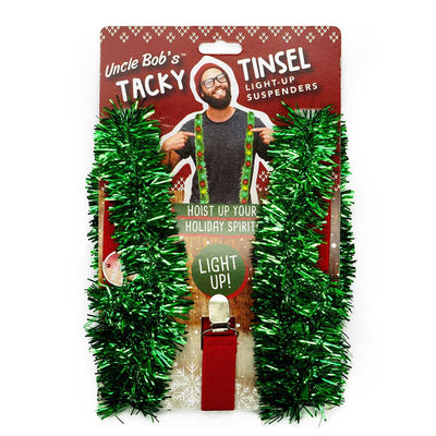 Uncle Bob's Tacky Tinsel Light-Up Suspenders