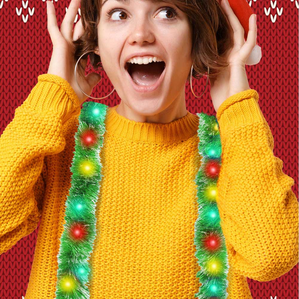 Uncle Bob's Tacky Tinsel Light-Up Suspenders
