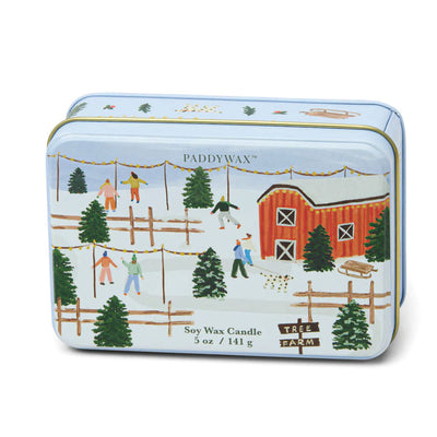 Tabac & Pine Candle Tin w/Mini Matches