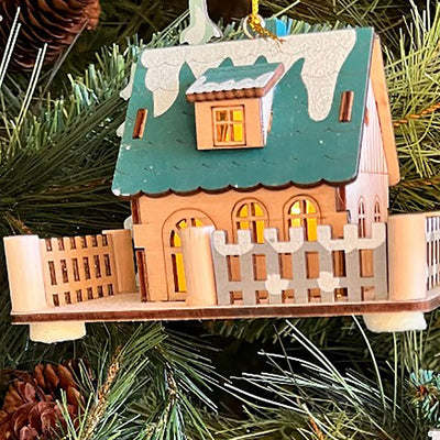 Scandinavian Light-up Lodge Ornament