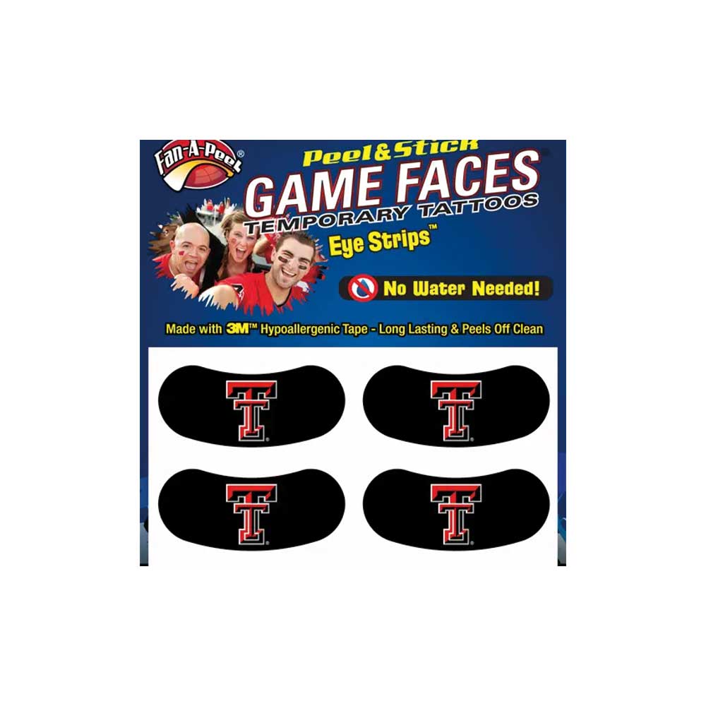 Texas Tech Game Face Temporary Tattoos (waterless)