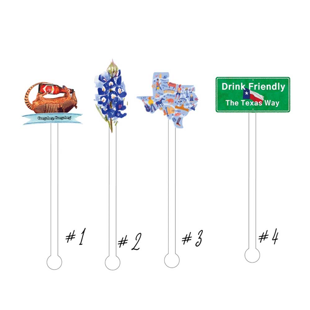 Texas Forever Acrylic Drink Stirrers
