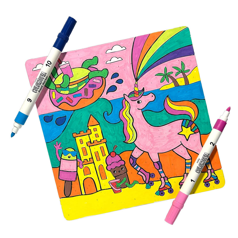 Colortopia Color By Number Paint Marker Kit