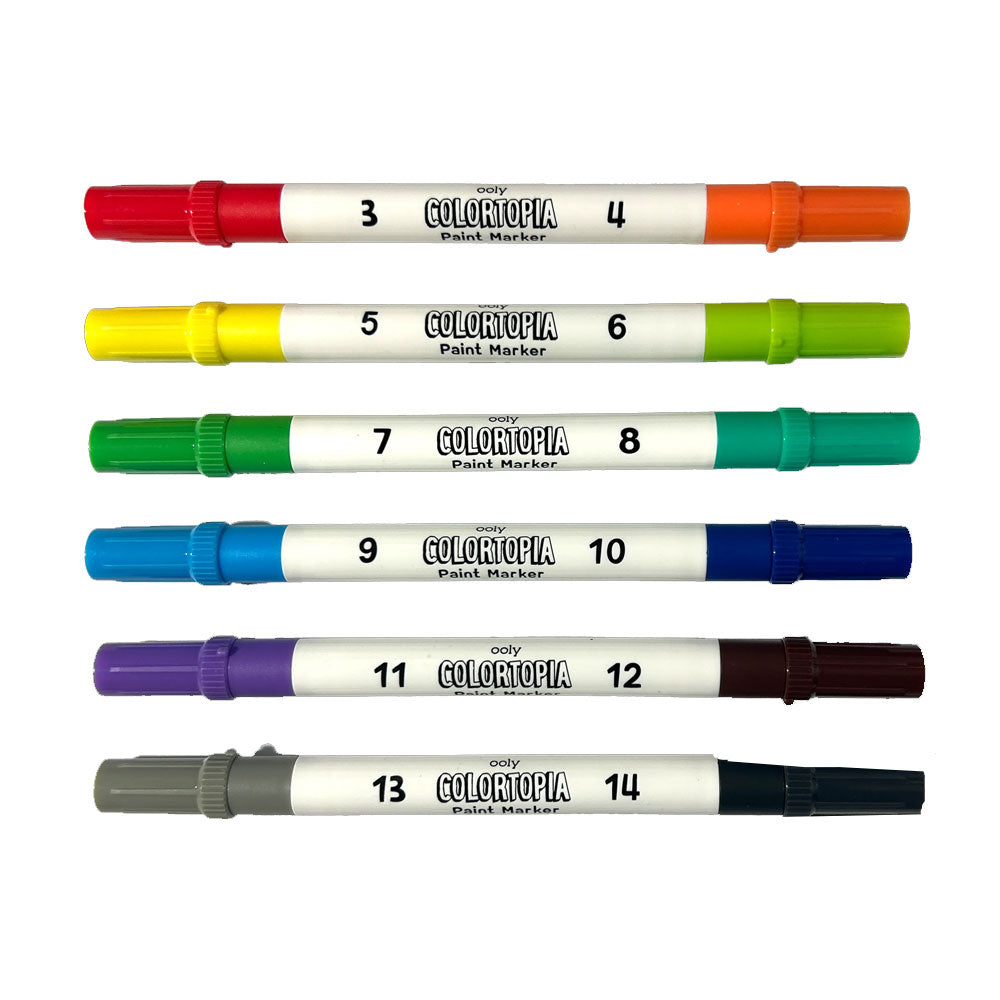 Colortopia Color By Number Paint Marker Kit