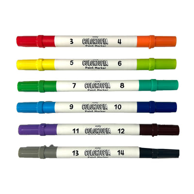 Colortopia Color By Number Paint Marker Kit
