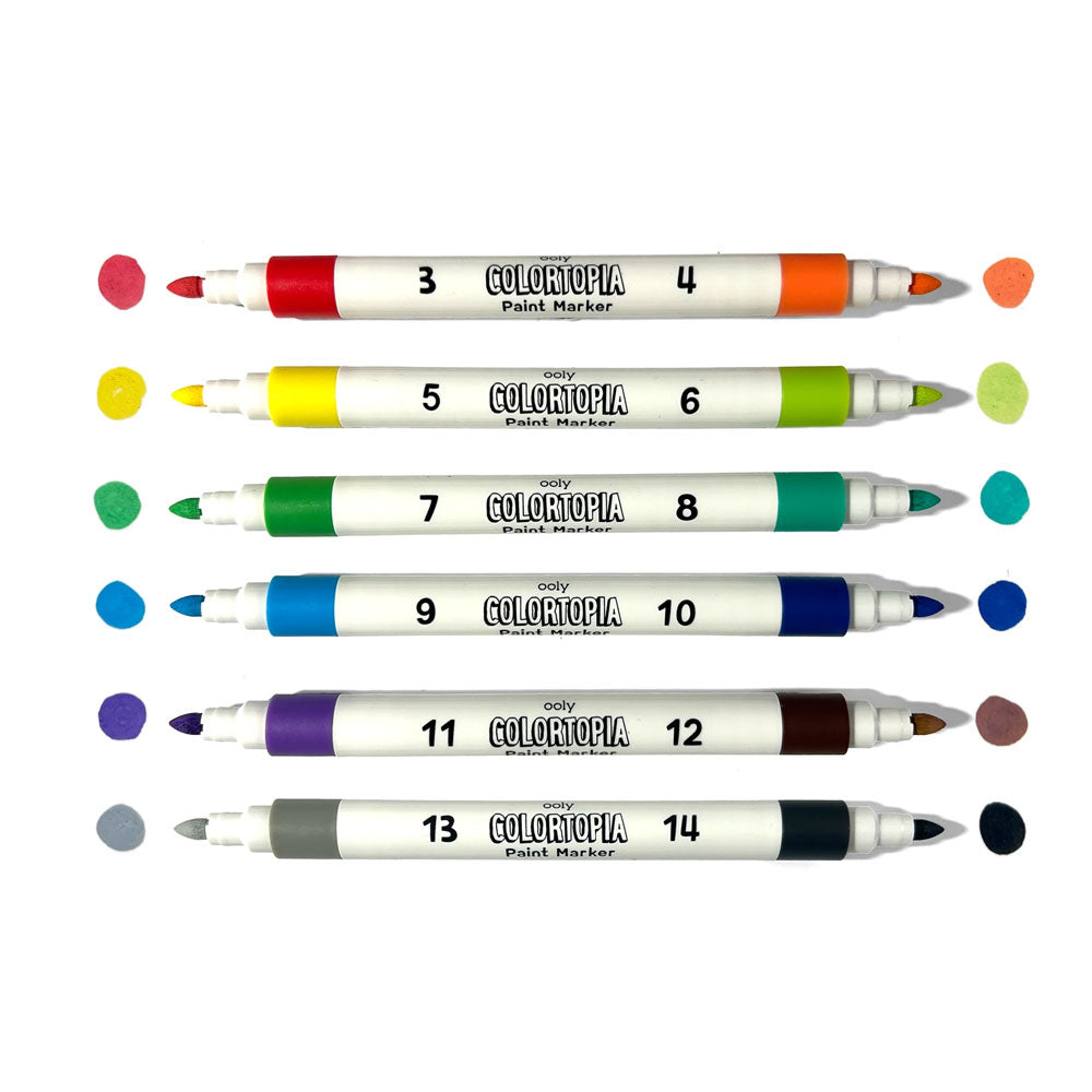 Colortopia Color By Number Paint Marker Kit