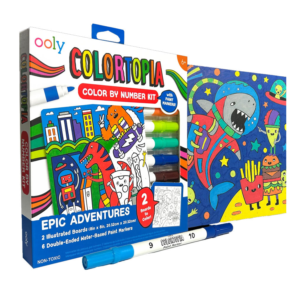 Colortopia Color By Number Paint Marker Kit