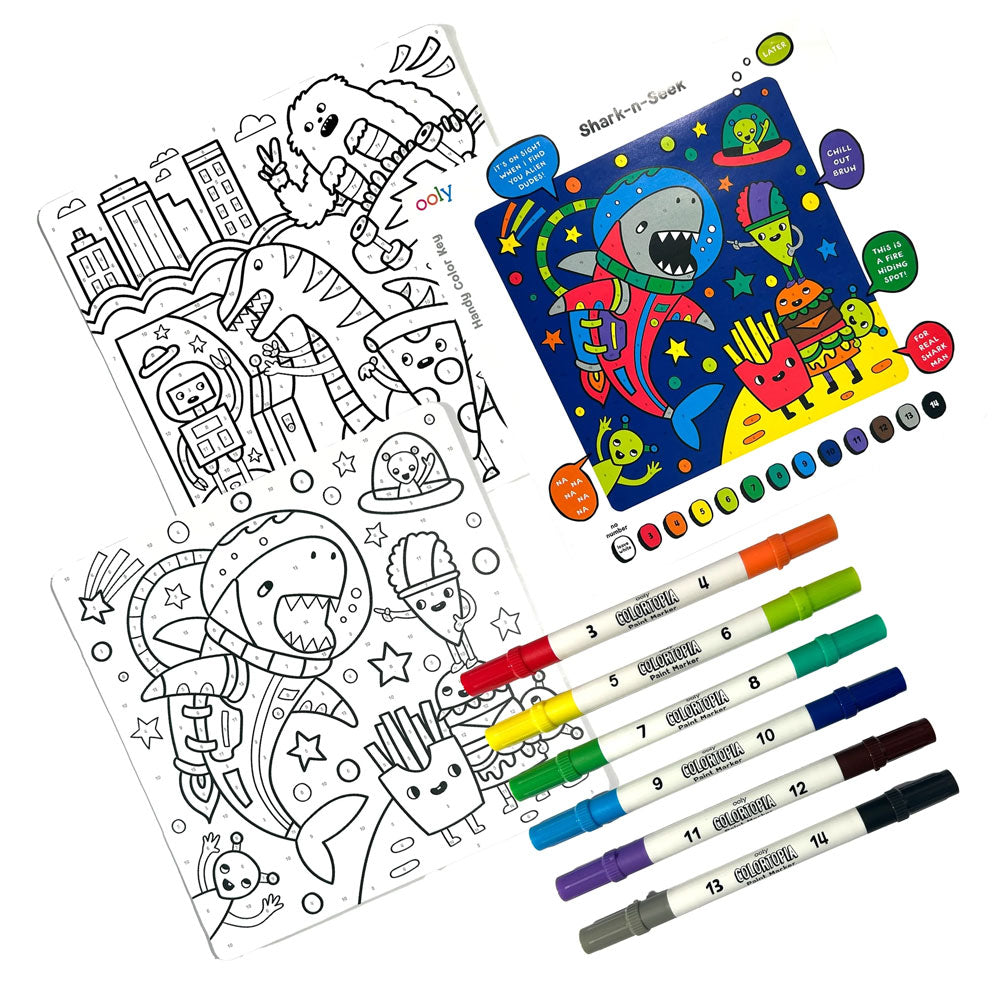Colortopia Color By Number Paint Marker Kit
