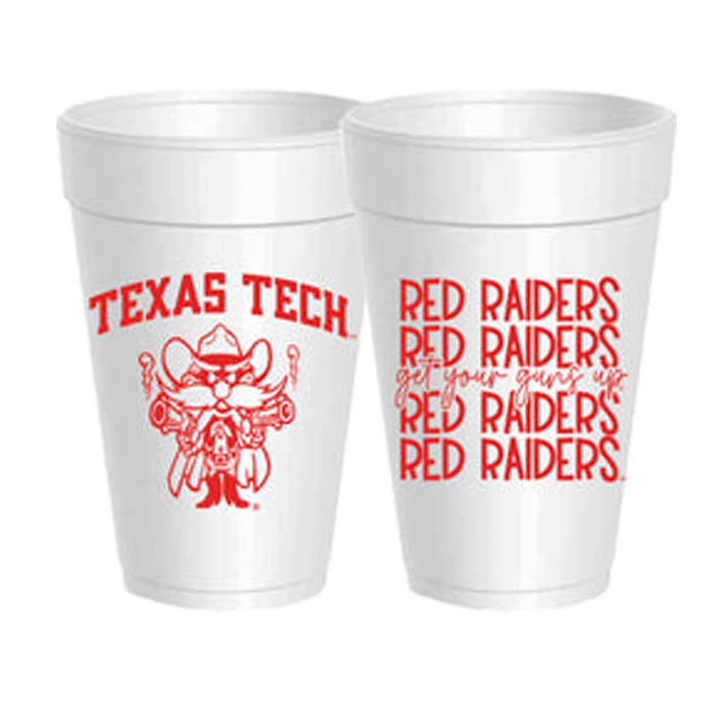 Red Raiders Mirror Foam Cups