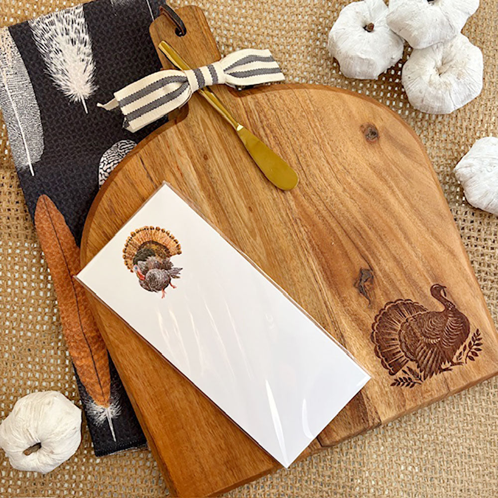 Turkey Acacia Bevel Board w/ Gold Spreader