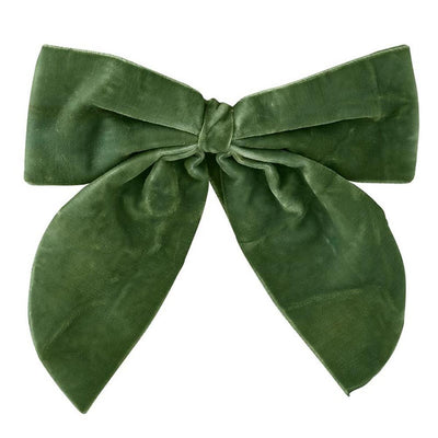 Green Velvet Bow Napkin Ties
