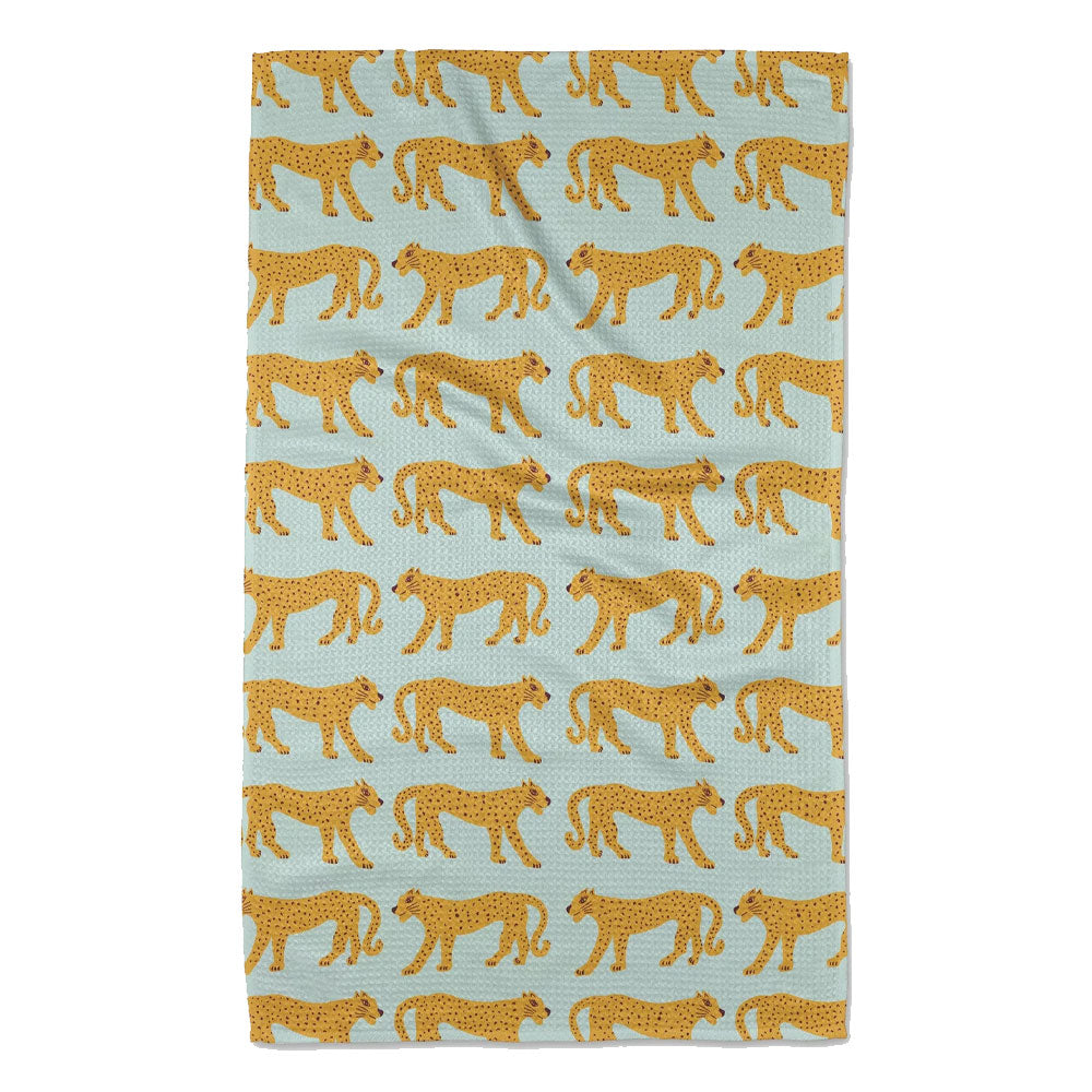 Walking Cheetah Kitchen Tea Towel