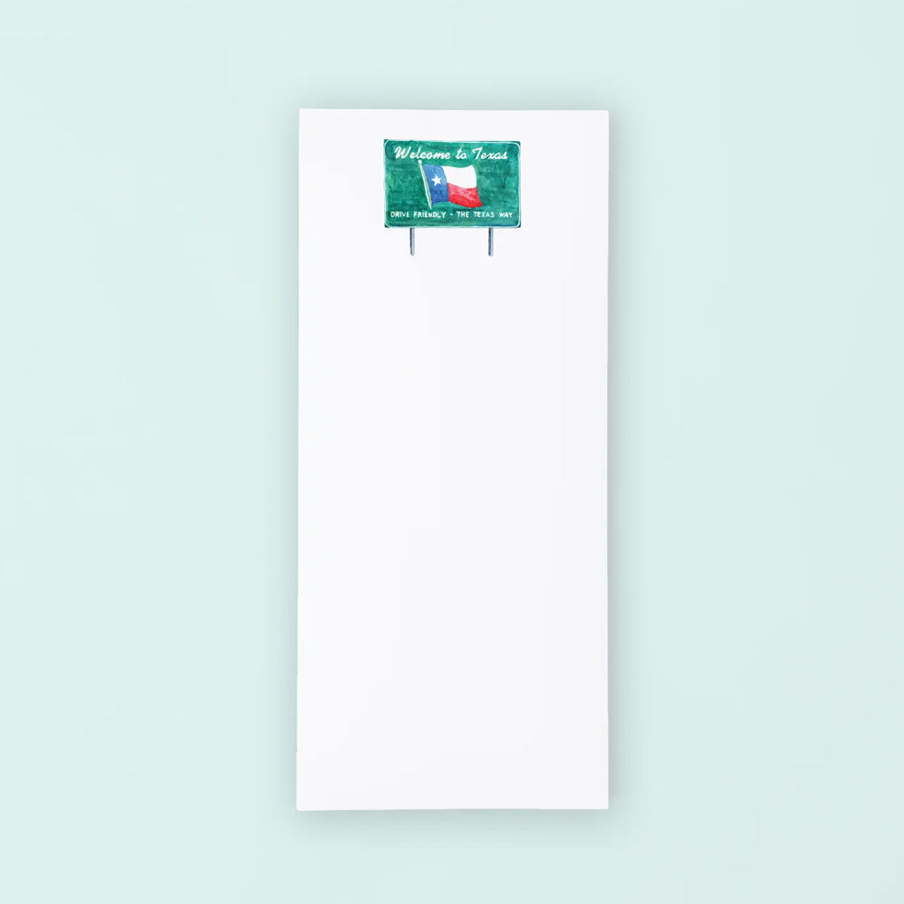 Welcome To Texas Sign List Pad