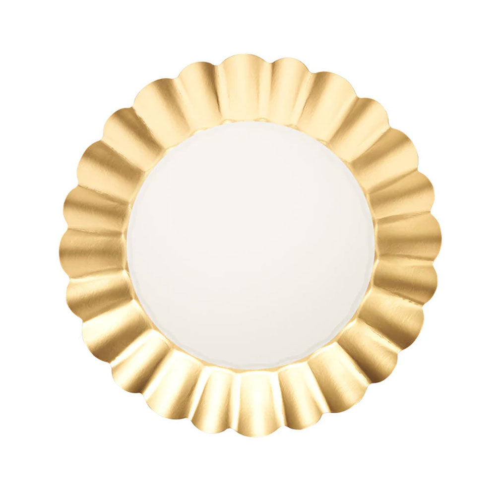 White/Gold Flower Dinner Plate