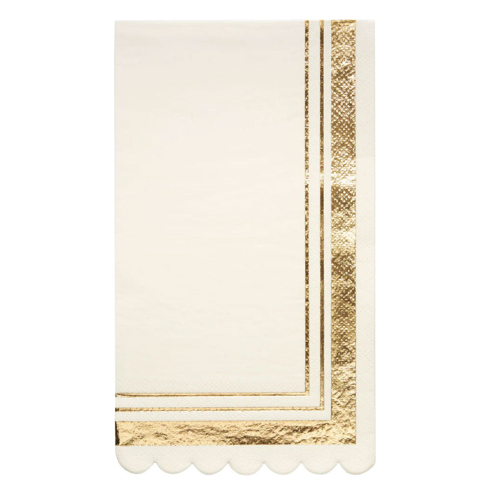 White/Gold Flower Napkins