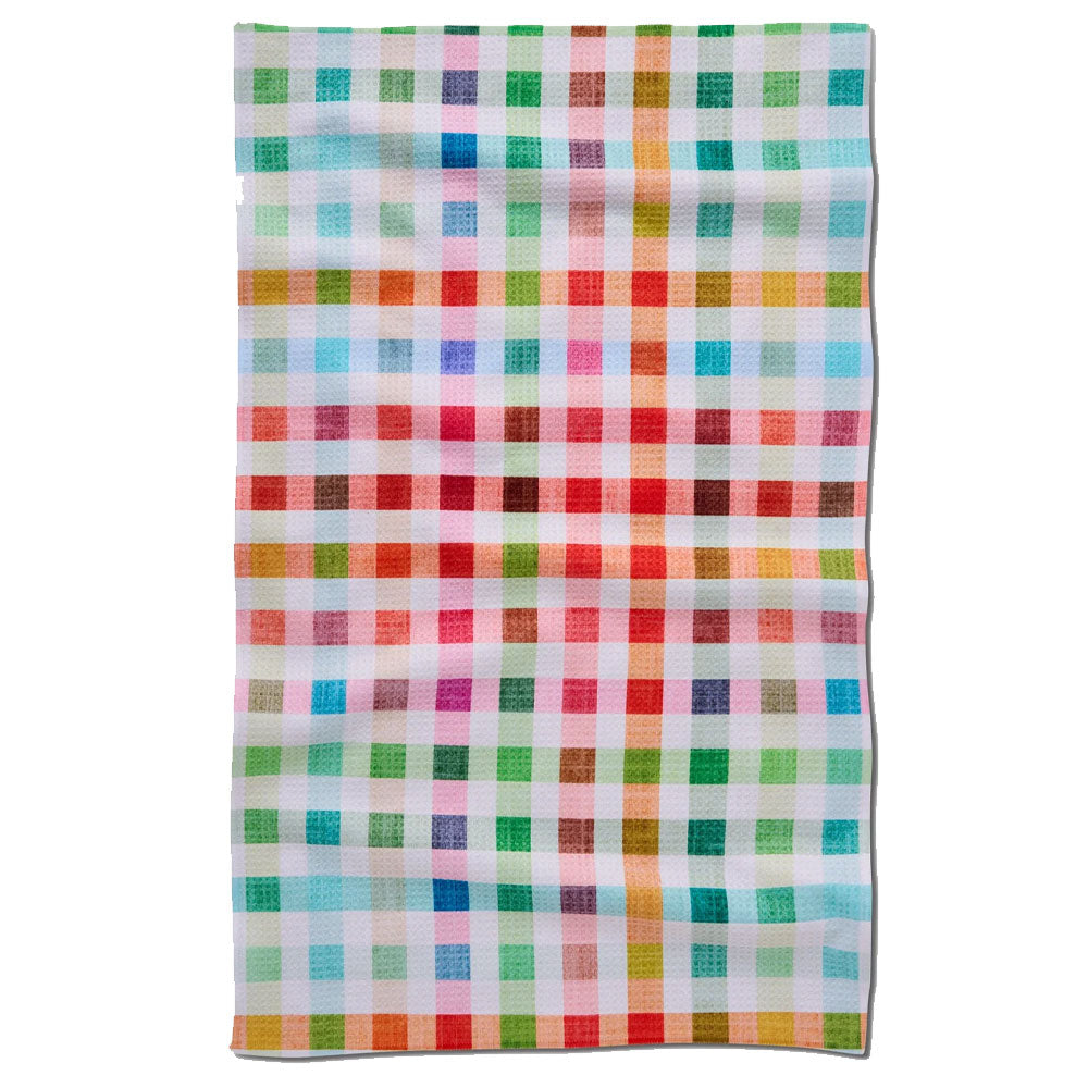 Woven Spring Plaid Kitchen Tea Towel