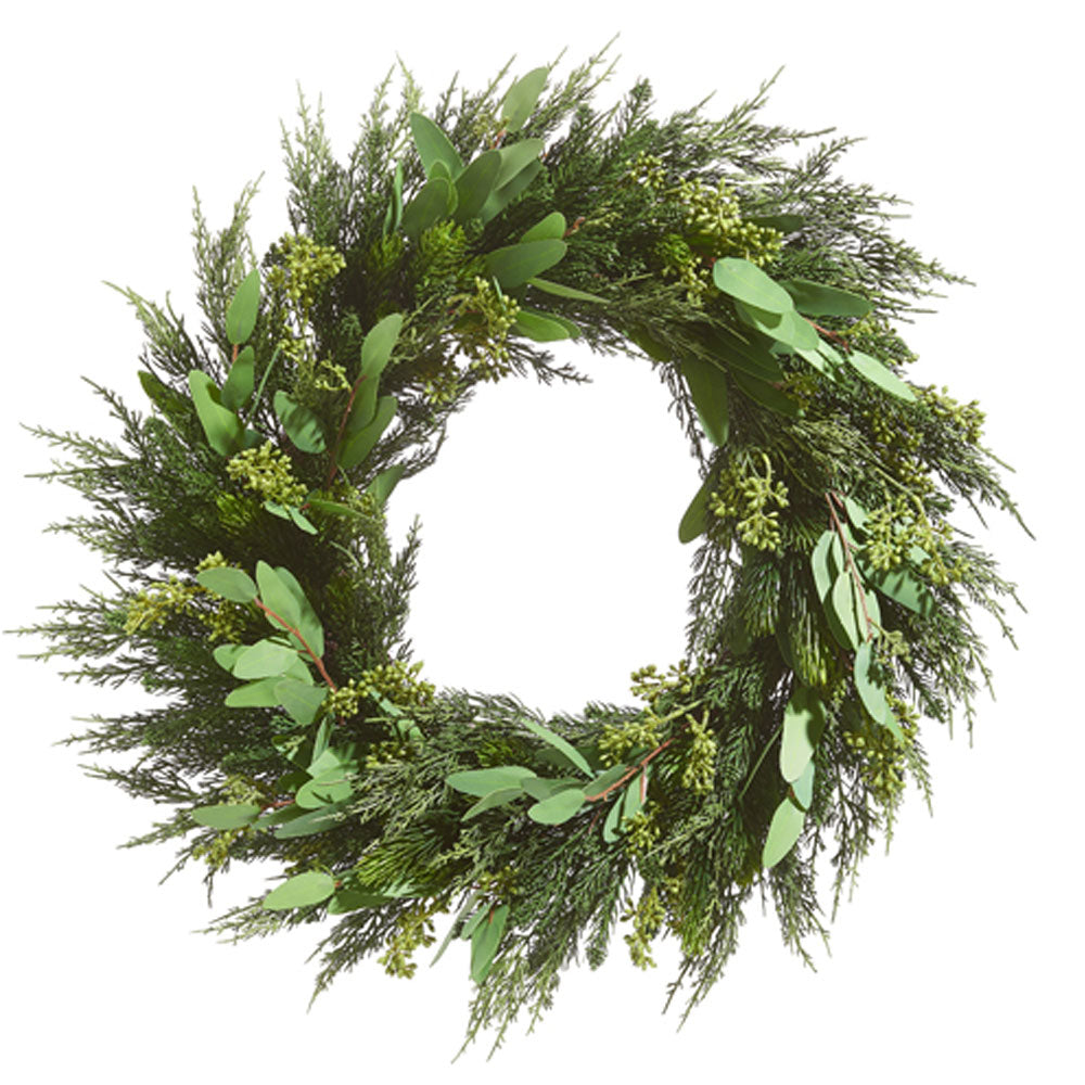 28" Cedar & Eucalyptus Wreath