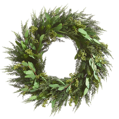 28" Cedar & Eucalyptus Wreath