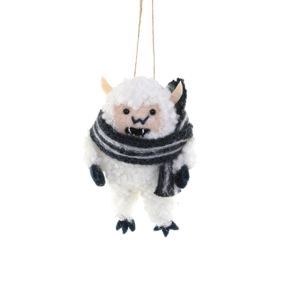 Snowbound Yeti Felt Ornament