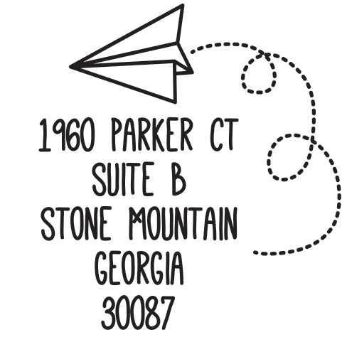 Paper Plane Self-Inking Stamp - Barque Gifts