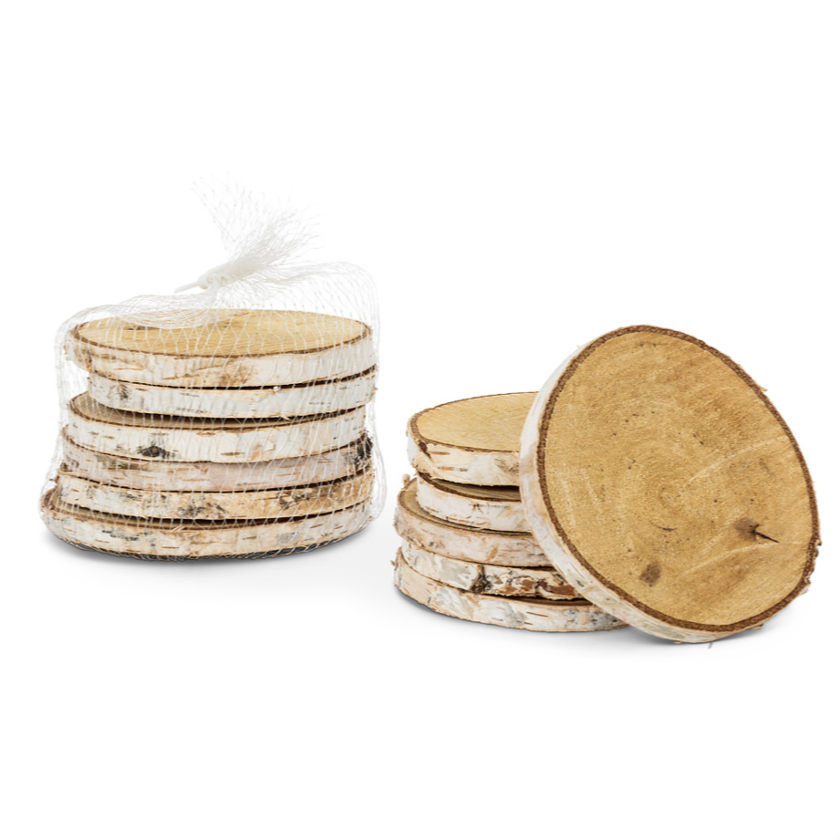 Natural Birch Coasters (set of 6)