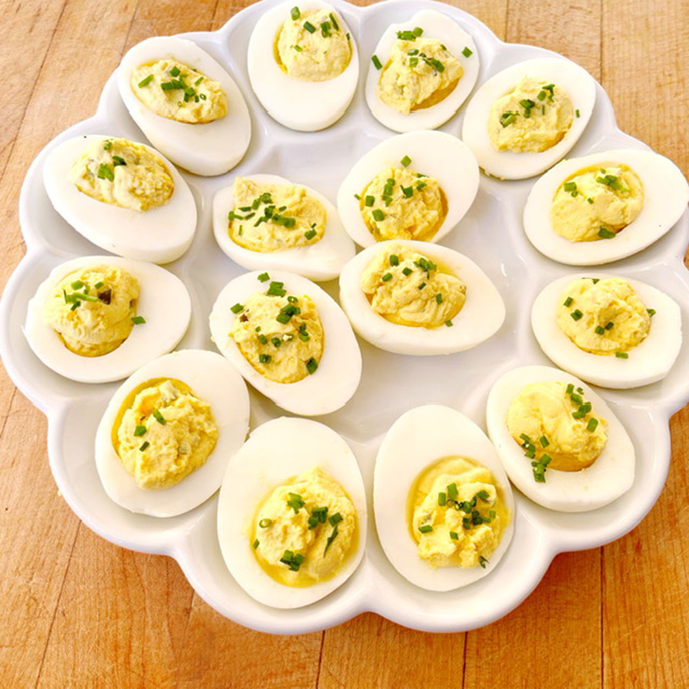Ceramic Round Deviled Egg Dish (holds 12)