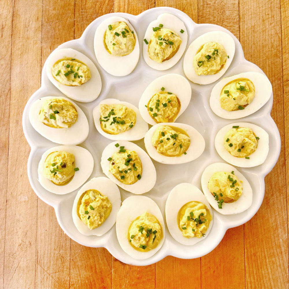 Ceramic Round Deviled Egg Dish (holds 12)