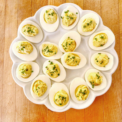 Ceramic Round Deviled Egg Dish (holds 12)