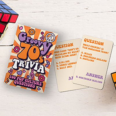 70s trivia cards on barquegifts.com