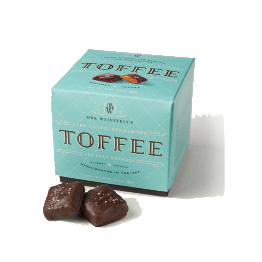 Dark Chocolate Almond Sea Salt Toffee Squares