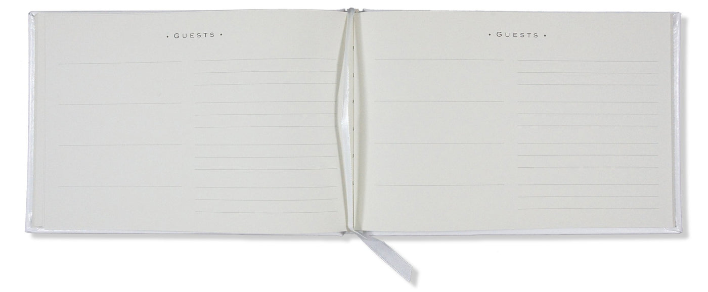 White Leather Guest Book
