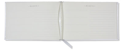 White Leather Guest Book