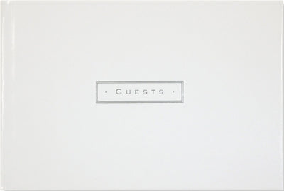 White Leather Guest Book