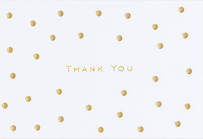 Gold Dot Thank you Note Cards