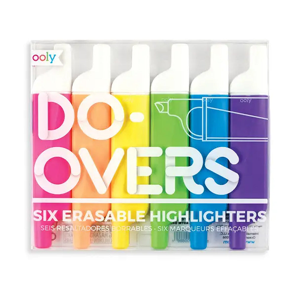 Do-Overs Erasable Highlighters (set of 6) - Barque Gifts