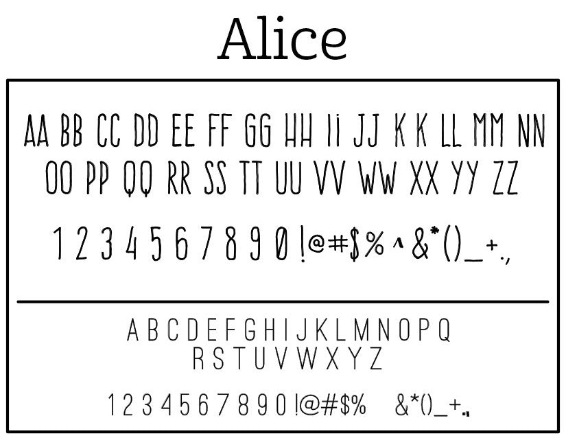 Alice Self-Inking Stamp - Barque Gifts