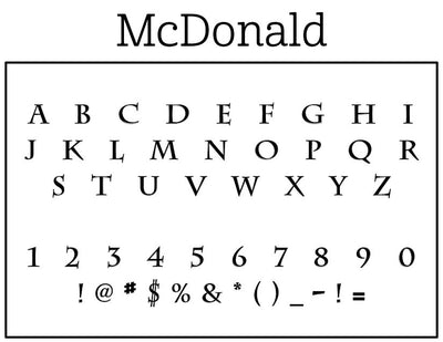 McDonald Self-Inking Stamp - Barque Gifts