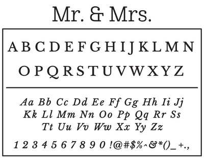 Mr. & Mrs.  Self-Inking Stamp - Barque Gifts