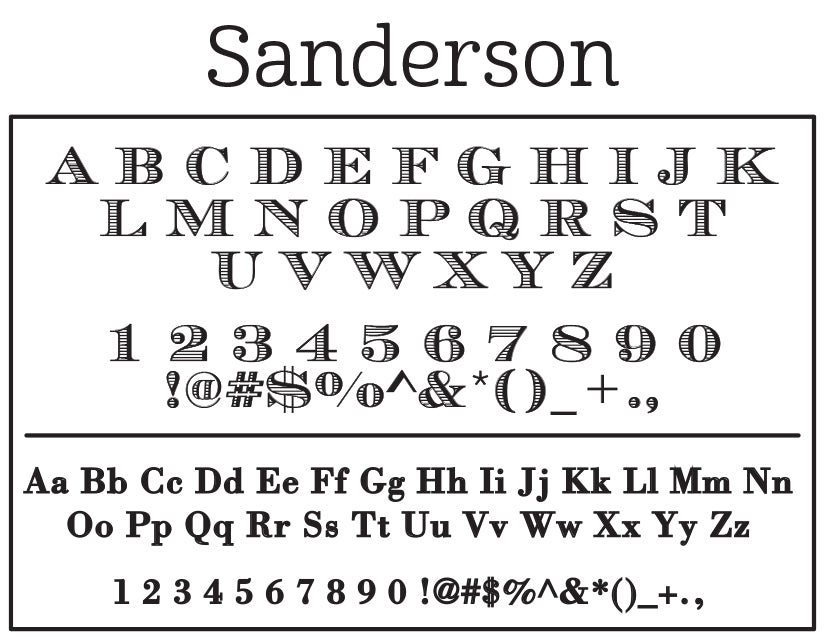 Sanderson Self-Inking Stamp - Barque Gifts